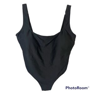 NWT J. Crew Plus Ribbed Squareneck One-piece Swimsuit in Black